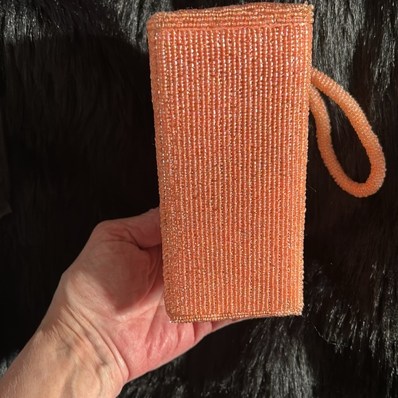 Glam Gem orange beaded handbag - Picture 3 of 11